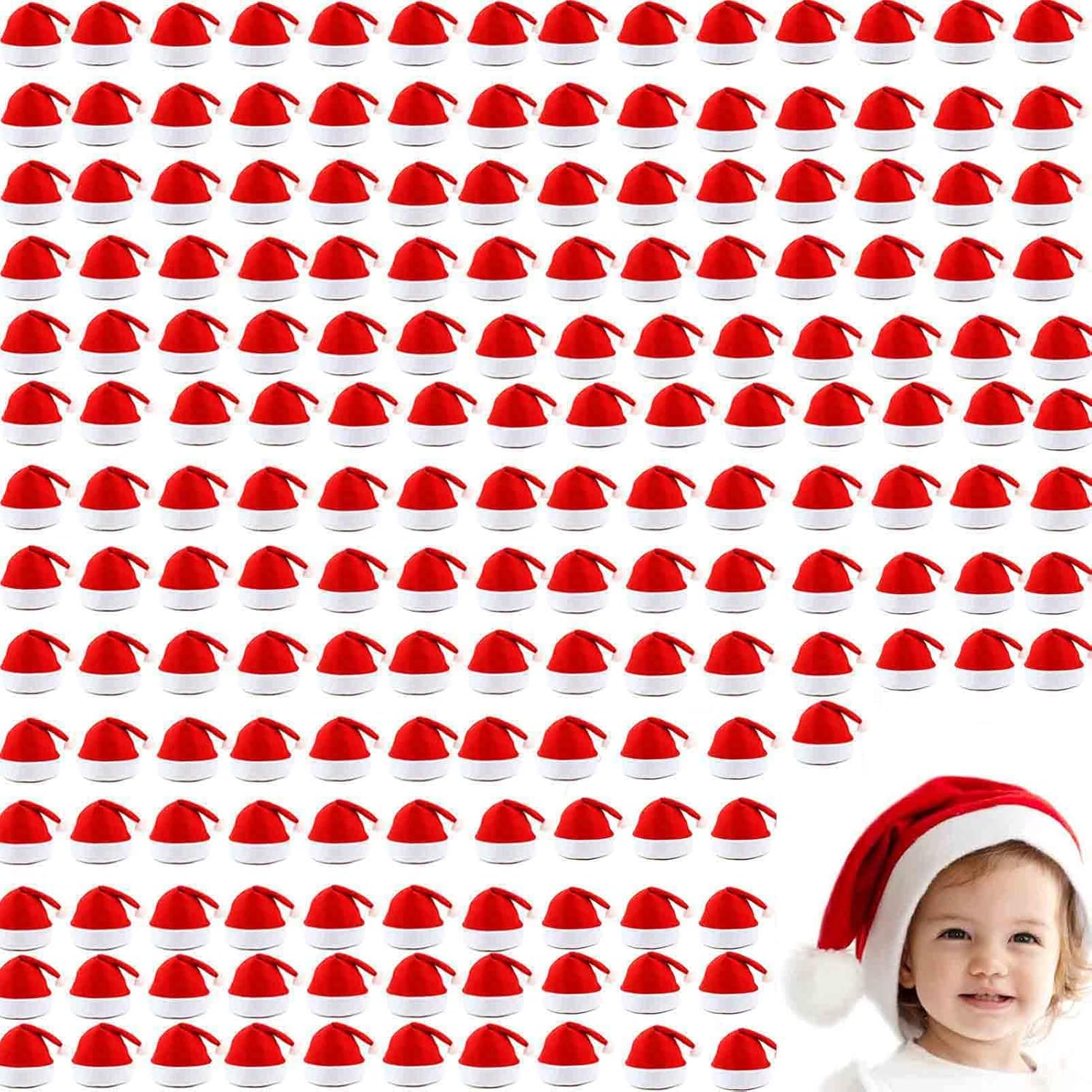 Santa hats bulk for adults, plus size felt red party hats
