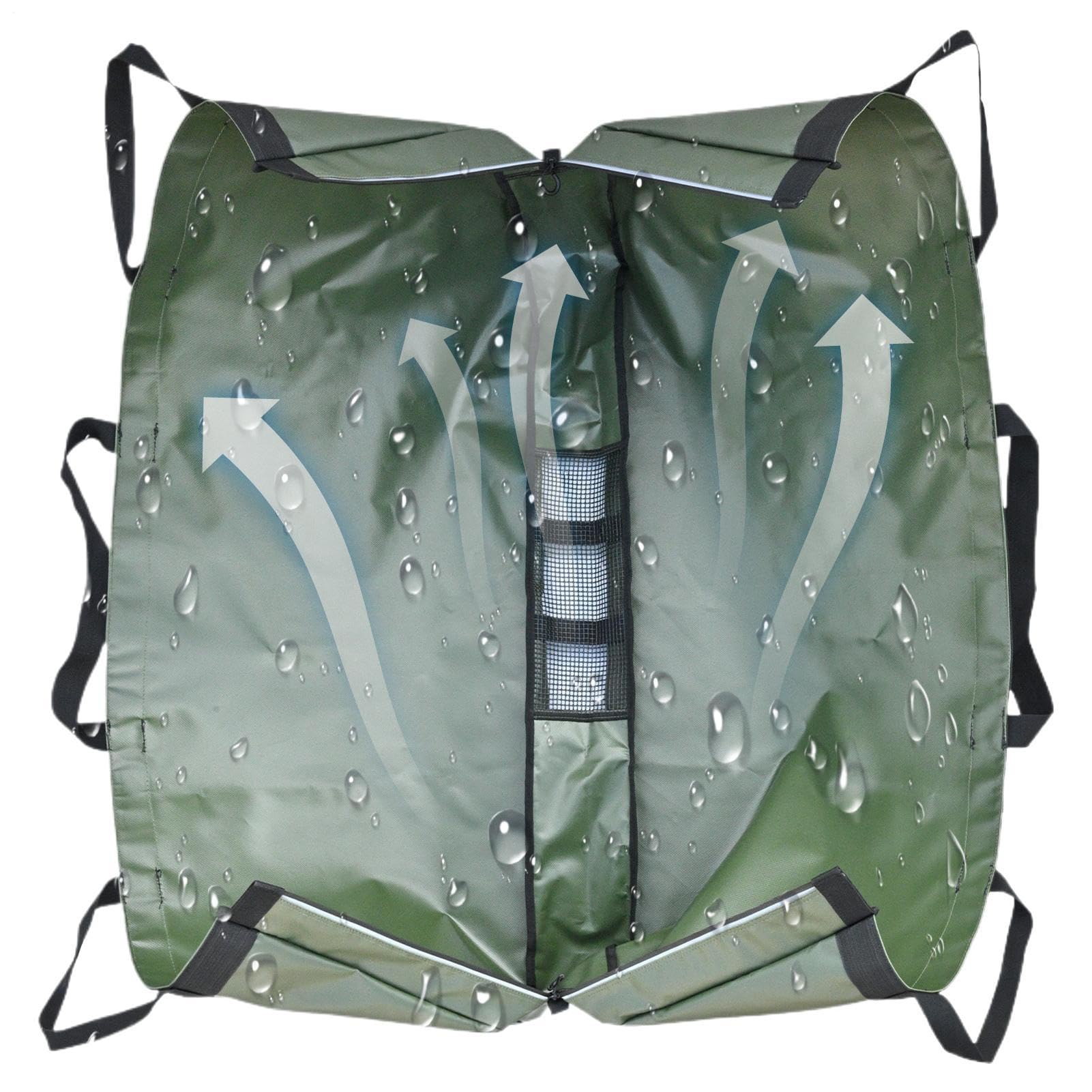 Isolierte Fischtasche – Angeltasche mit großer Kapazität | Wasserdichter Barschbehälter, atmungsaktives Angelzubehör für Turnierangeln, Armee-grün, Refer to Description, Uni