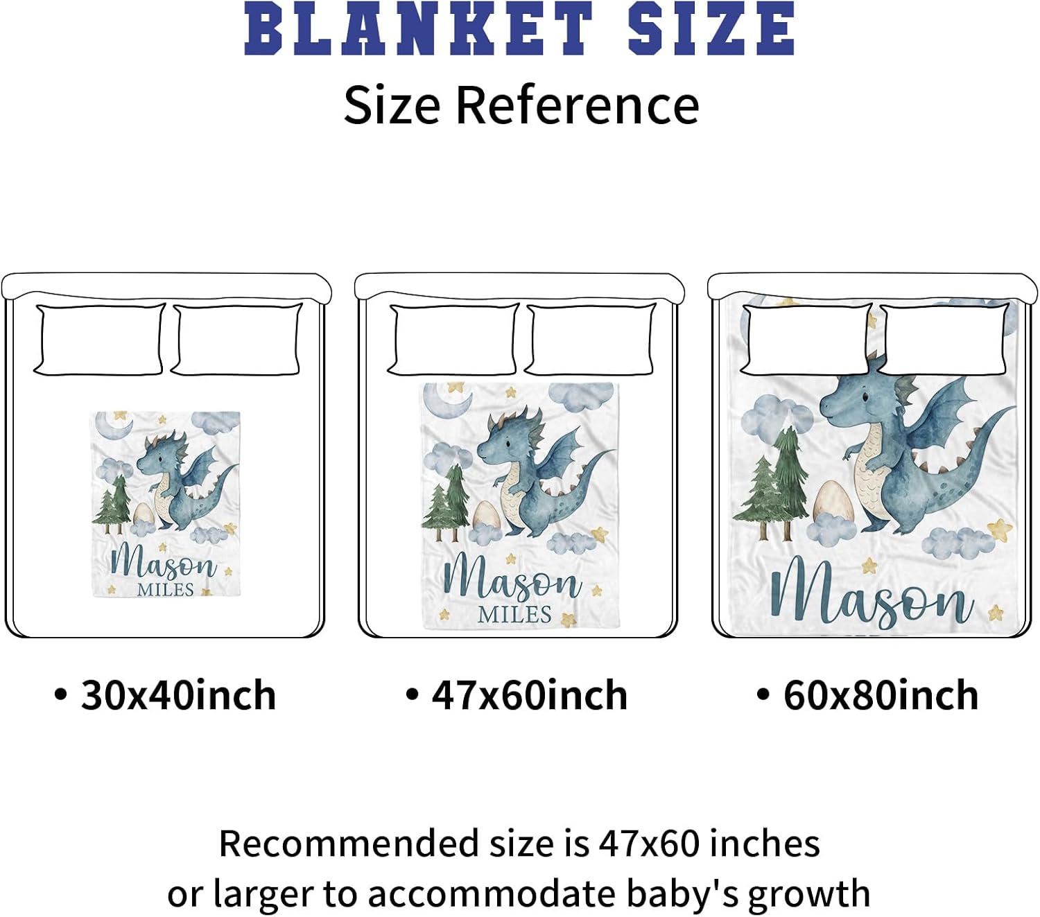 Custom Crib Bedding Sets, Personalized Dinosaur Crib Bedding Sets with Name, 2 Pcs Crib Set with Double Layer Blanket and Crib Sheet, Gifts for Boys and Girls