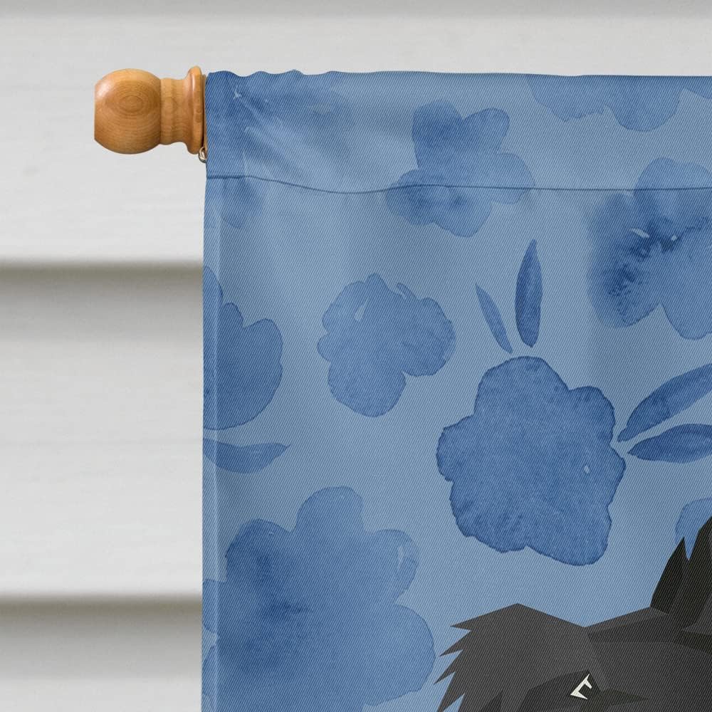 Caroline's Treasures CK6264CHF Scottish Terrier Welcome House Flag Large Porch Sleeve Pole Decorative Outside Yard Banner Artwork Wall Hanging, Polyester, House Size, Multicolor