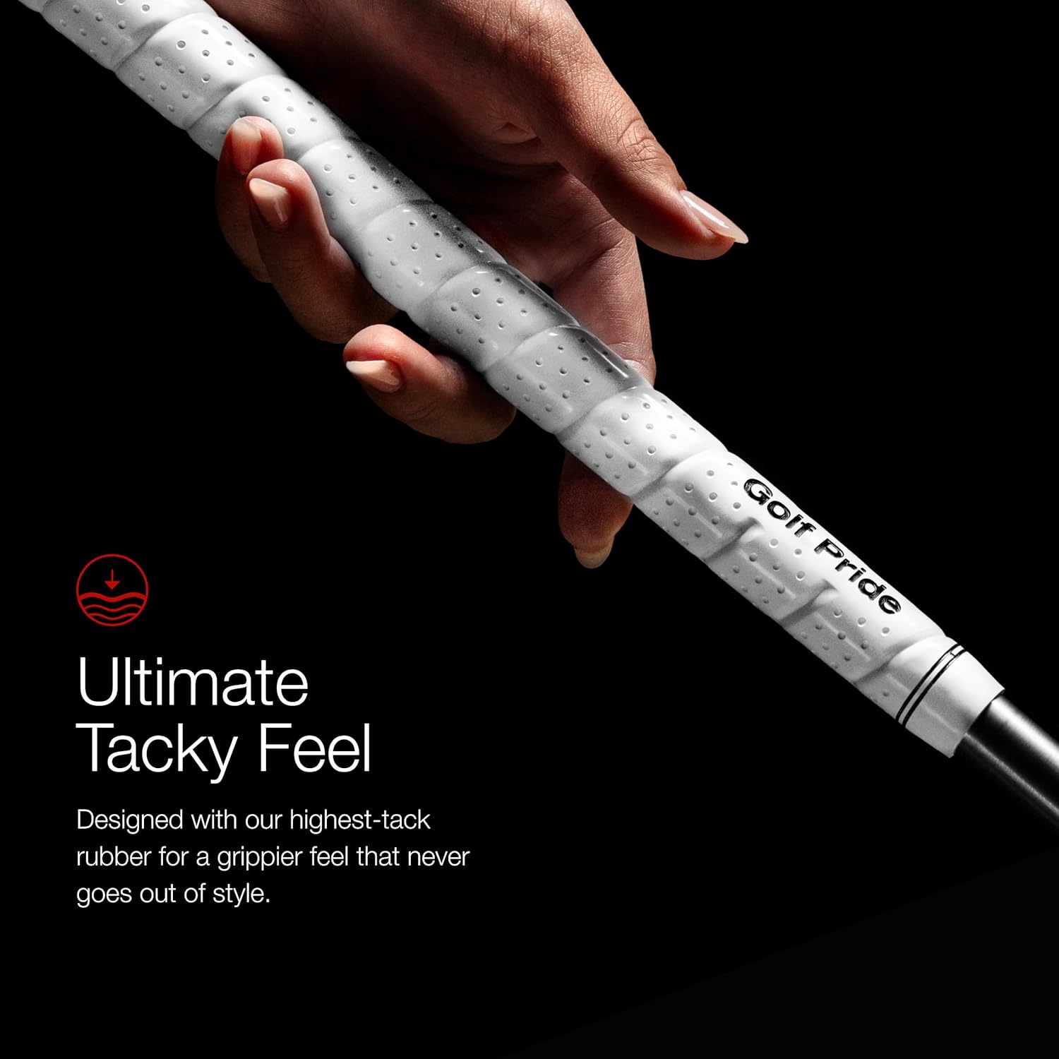 Golf Pride Tour Wrap Golf Grip - Comfortable, Durable Grip for Clubs - Classic Wrap Design with High-Tack Feel - Rubber Construction - Black