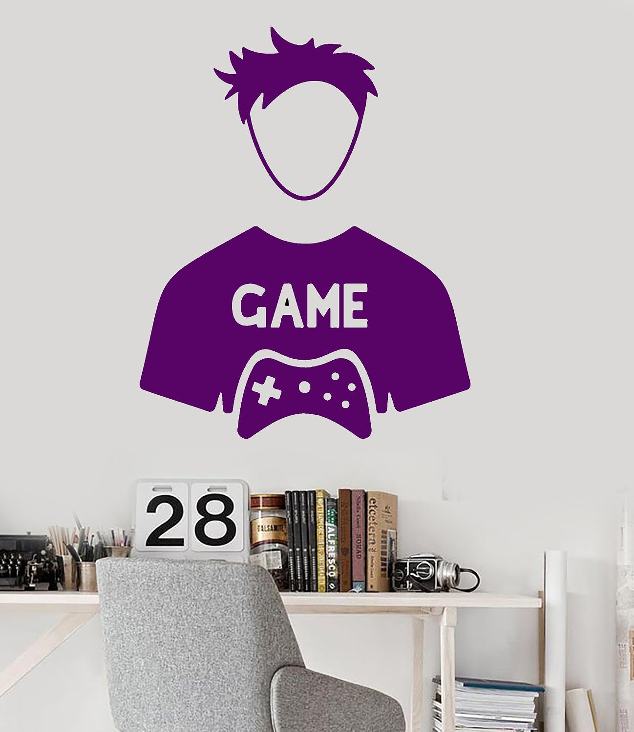 Wallstickers4you Vinyl Wall Decal Gamer Video Game Kids Room Boy Play Stickers (ig3166) White