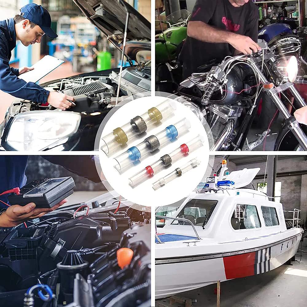 500Pcs Joint de Soudure Connecteur de Fil-Connecteurs Bout à Bout à Souder par Rétrécissement-Kits de Connecteurs à Souder-Bornes de fil Étanches Isolées pour Automobiles et Navires