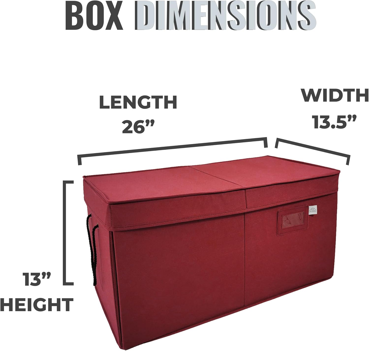 612 Vermont Christmas Ornament Storage Box with Adjustable Acid-Free Dividers, Holds 54 – 4 Inch Ornaments (SB-40042-VT)