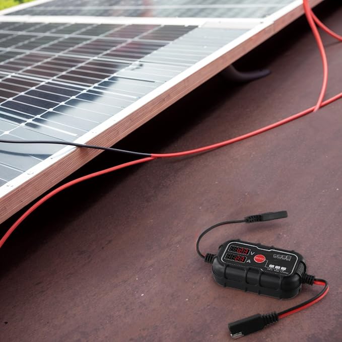 Controlador de carga solar MPPT 12V 10A con display LCD miniatura 3