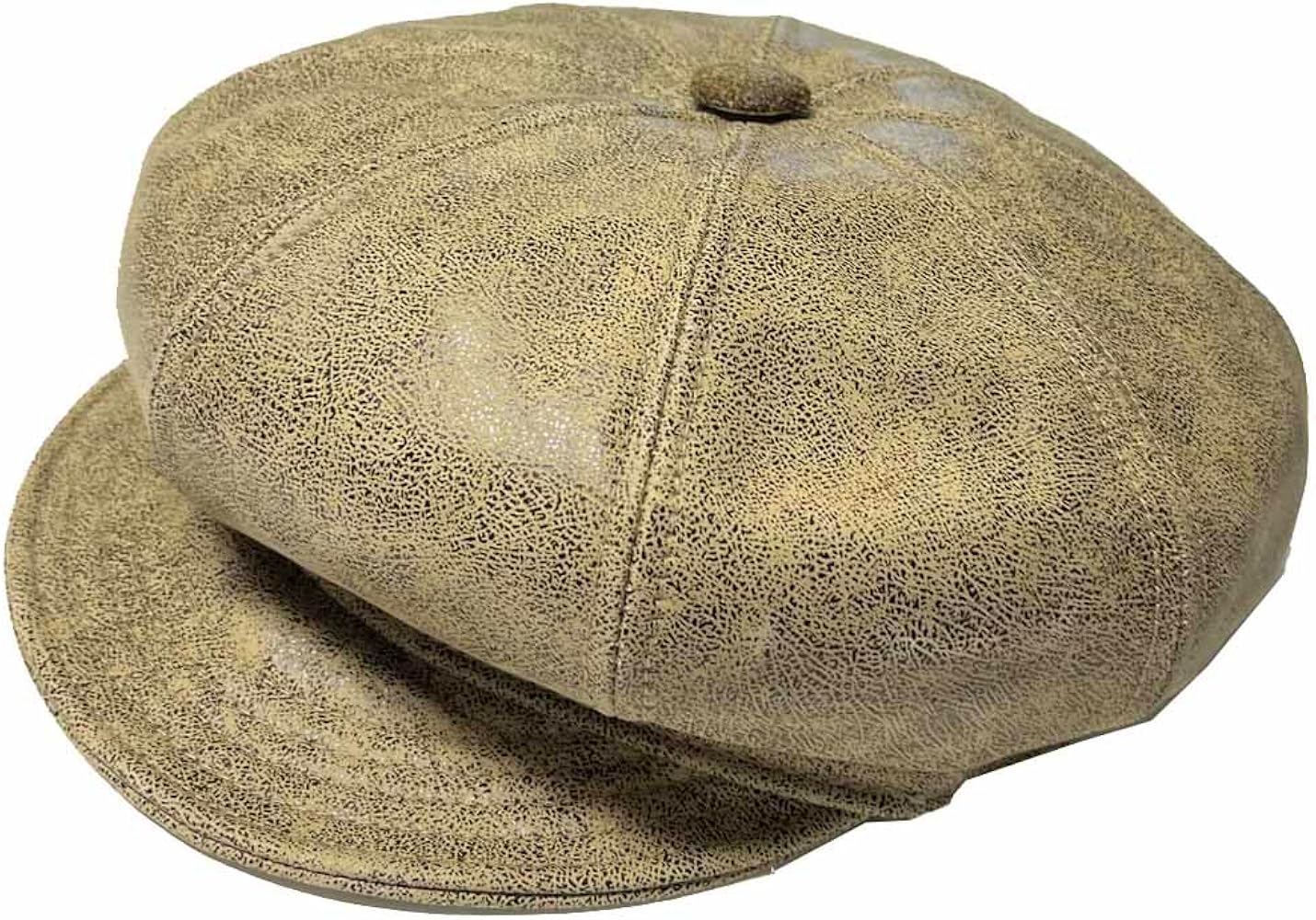 NEW YORK HAT NewBoy Leather【羊革】Lsize New York Hat and Cap Antique Leather Spitfire Cap, Medium at