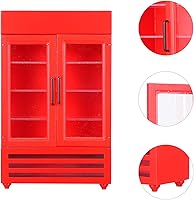 Vista 3 de Miniature Refrigerator Model Double Door Mini Fridge Ornament for Dollhouse Kitchen Decor Realistic Scale Mini Home Appliance Photography Prop and