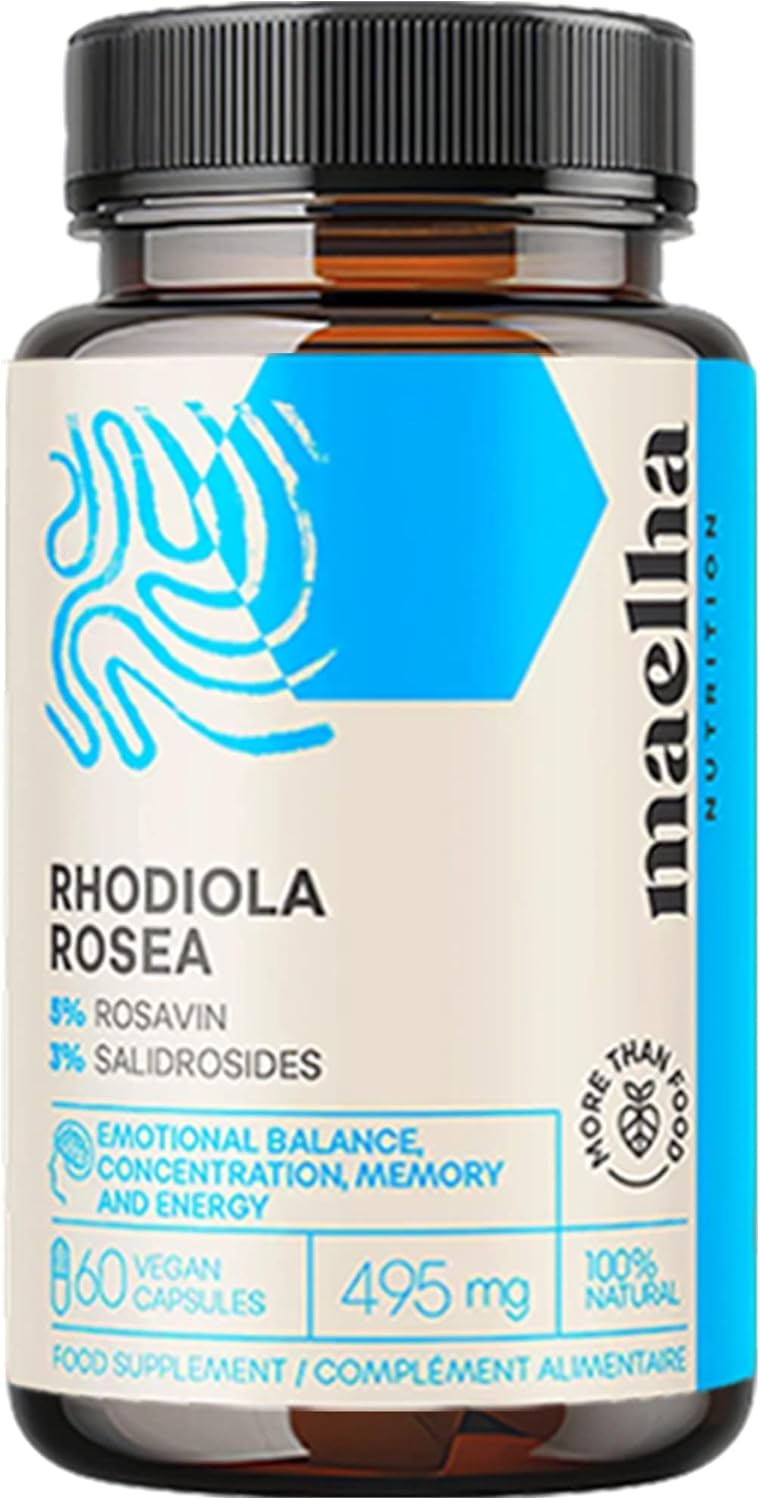 Rhodiola Rosea Fort | High Titration Supplement 5% Rosavine 3% Salidrosides | 60 Capsules | 100% Natural