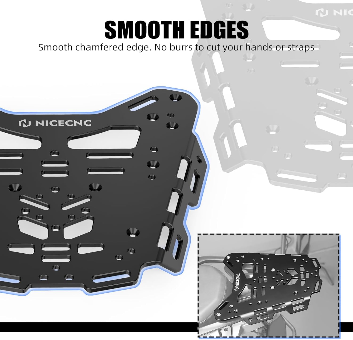 NICECNC Motorcycle Rear Luggage Rack Compatible with BMW R1250GS 2019-2023,R1200GS 2012-2018