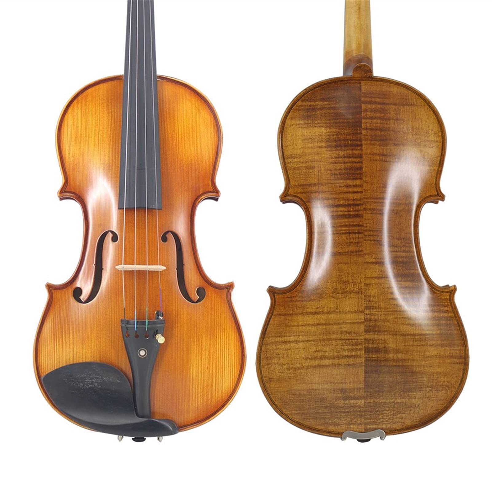 Neue Natürliche Flamme Ahorn Violine Volle Größe Handkraft Violine Saited Musical Instrument Ebony Anpassung W/Case Bogen Bogen Kolophonium Anfänger Violine Set(1/2)