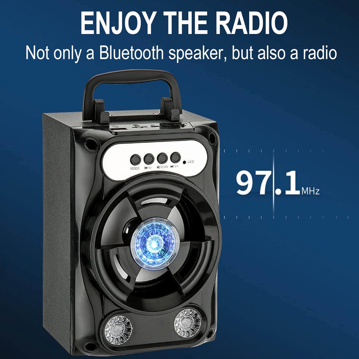 wireless bluetooth 5 0 speakerportable k song loud volume subwoofer speakerwireless stereo rich bass boomboxfour playback modesfor home outdoor pa