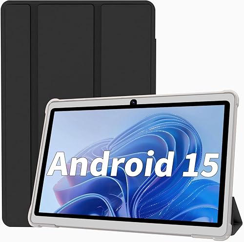 Tablet Android 15 de 7 pulgadas, 9 GB de RAM 32 GB ROM 1 TB expansión, procesador de cuatro núcleos, cámara dual, WiFi 5G2.4G, Bluetooth, control