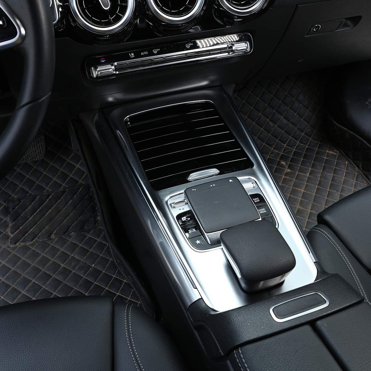 Samochodowy ABS chrom wnętrze konsoli środkowej wykończenie panelu przekładni dla Benz B GLB klasy W247 X247 2020 akcesoria samochodowe (srebrny)