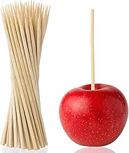 100PCS Natural Bamboo Skewers, 4mm 20cm/7.87inch Skewer Sticks for BBQ, Bamboo Sticks for Barbecue Appetizers Kebab Grilling Mini Burger Sausage Chocolate Fountain Candy Apple