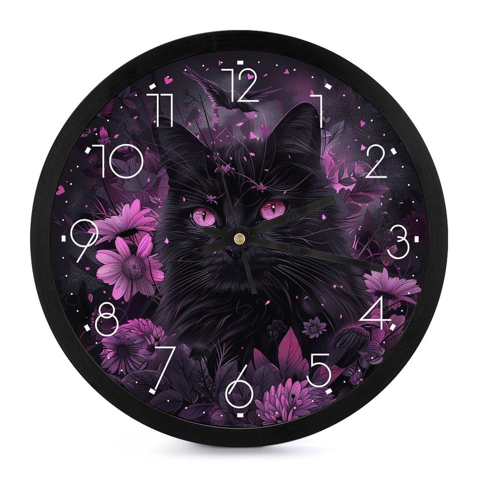 Horloge murale décorative fleurs et oiseaux pour sublimer la salle de bain et cuisine