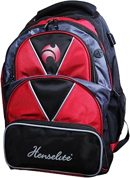 Henselite Lawn Bowls Backpack, Polyester, Holds Four Bowls, 5 Zipped Compartments, Built-in USB Charging Port, 40x37x40cm