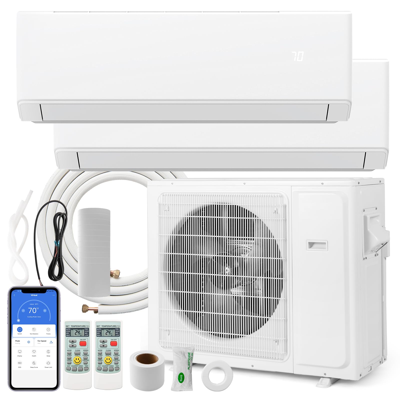 Multi-zone Mini Splits ALIME Mini Split AC, Zone 30000 BTU Wifi