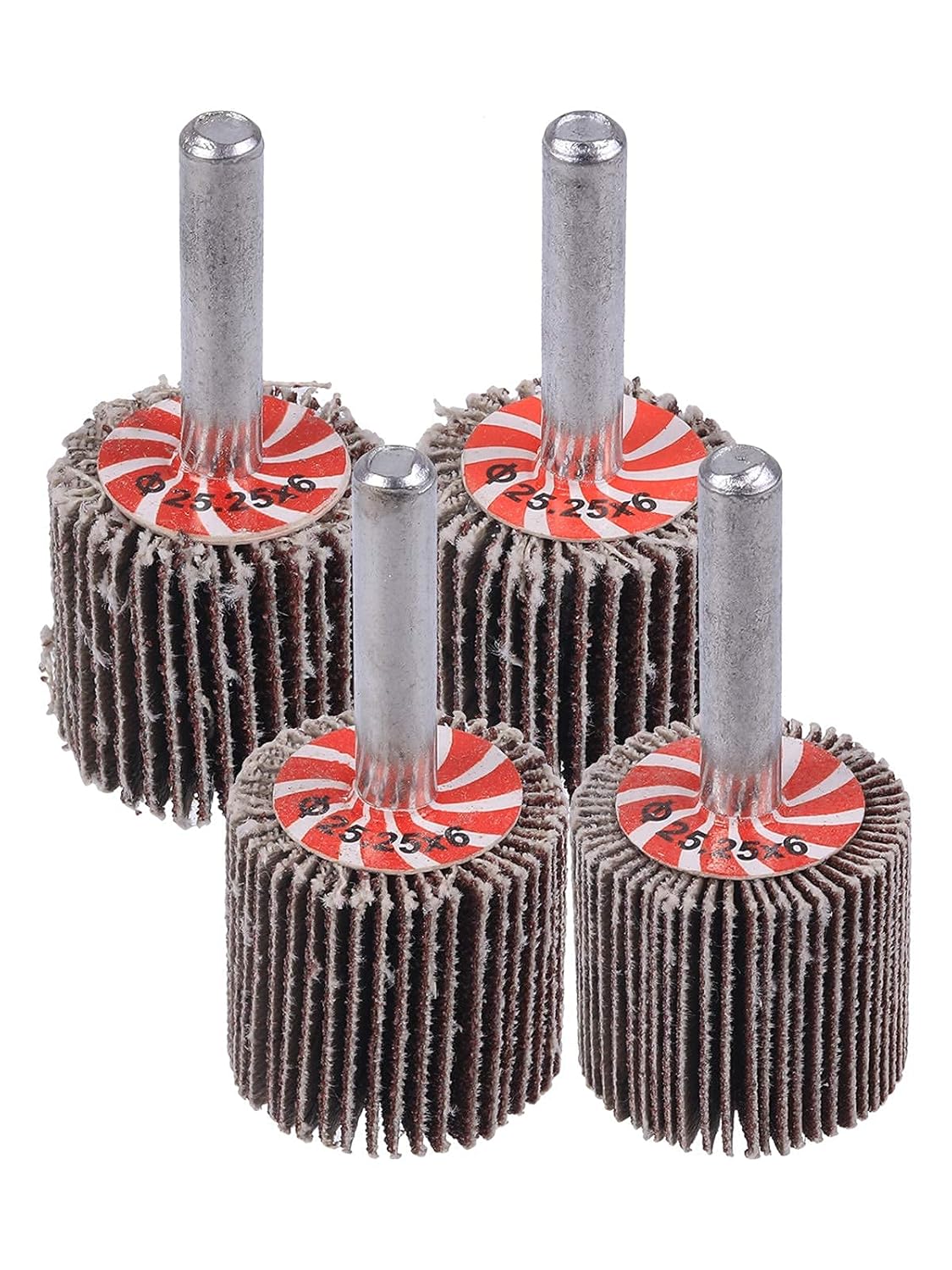 Rocaris 40 Pack Flap Wheel 1" x 1", 1/4" Mounted Shank Aluminum Oxide Grit# 60,80,120,240 for Drill : Industrial & Scientific