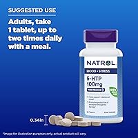 Vista 6 de Natrol 5-HTP 100mg, suplemento dietético ayuda a apoyar un estado de ánimo equilibrado, suplemento de apoyo para el estado de ánimo y el estrés, 90
