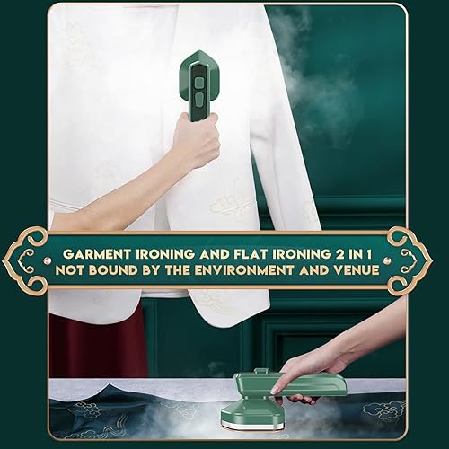 Miniatura 5 de Máquina de planchar de mano, planchadora de mano, planchado en seco y húmedo, vapor fuerte, plancha de vapor portátil con tanque de agua