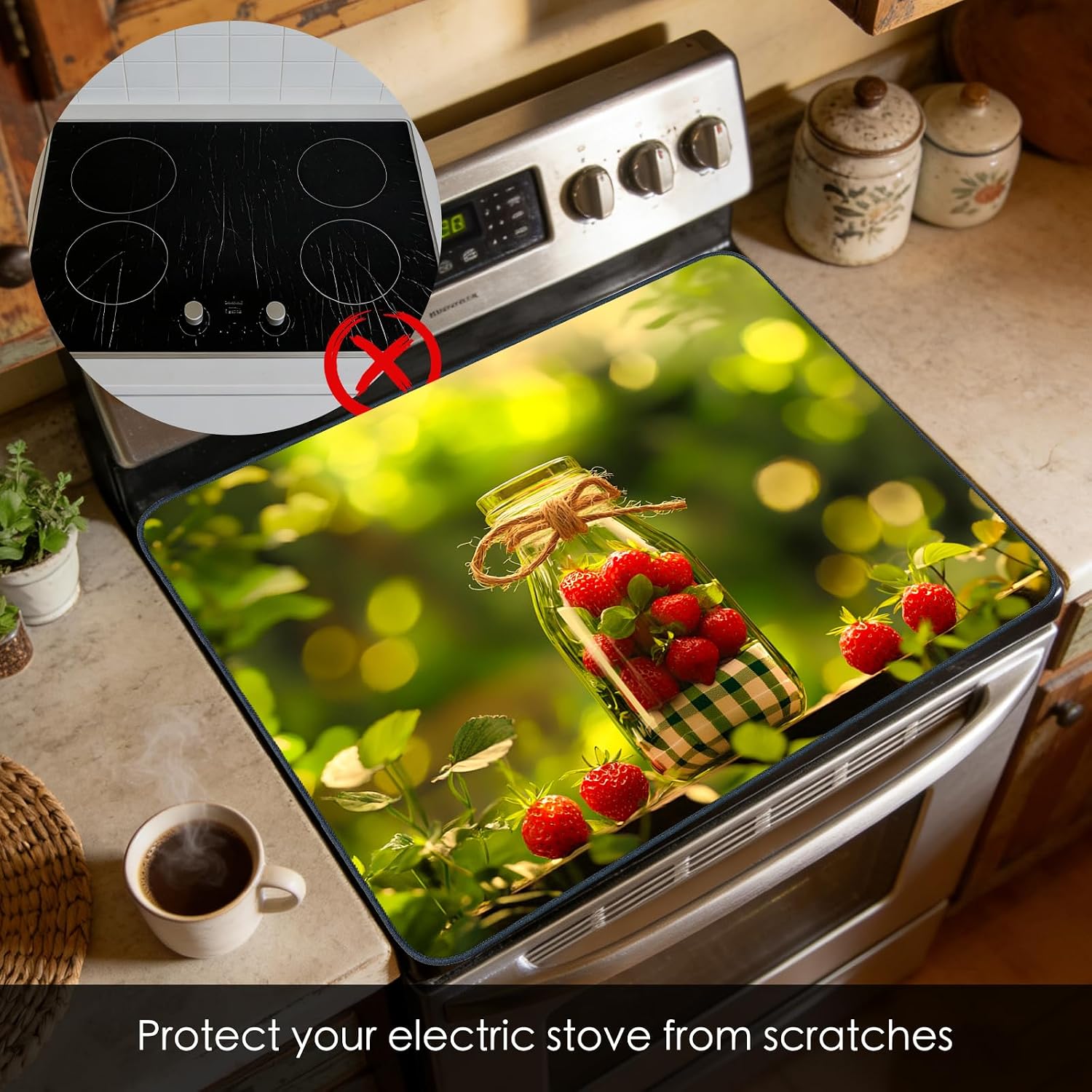  Strawberry Jar Stove Cover Diatom Mud 28.65x20.47 In thumbnail