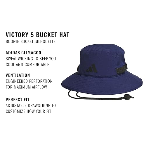 Miniatura 36 de Adidas Sombrero de pescador Victory para hombre - Gorra deportiva para exteriores Blanco/3.0