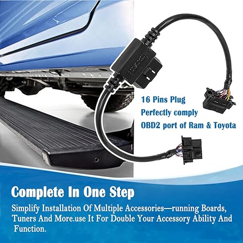 Miniatura 2 de E-cowlboy 76405-01A para arnés Plug N Play Pass Thru Negro Clip en enchufe OBD (para Ram y Toyota solamente)