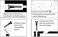 Vista 6 de Wiha Juego de 13 llaves hexagonales con código de color en L pulgadas y 40010 Desmagnetizador magnetizador negro