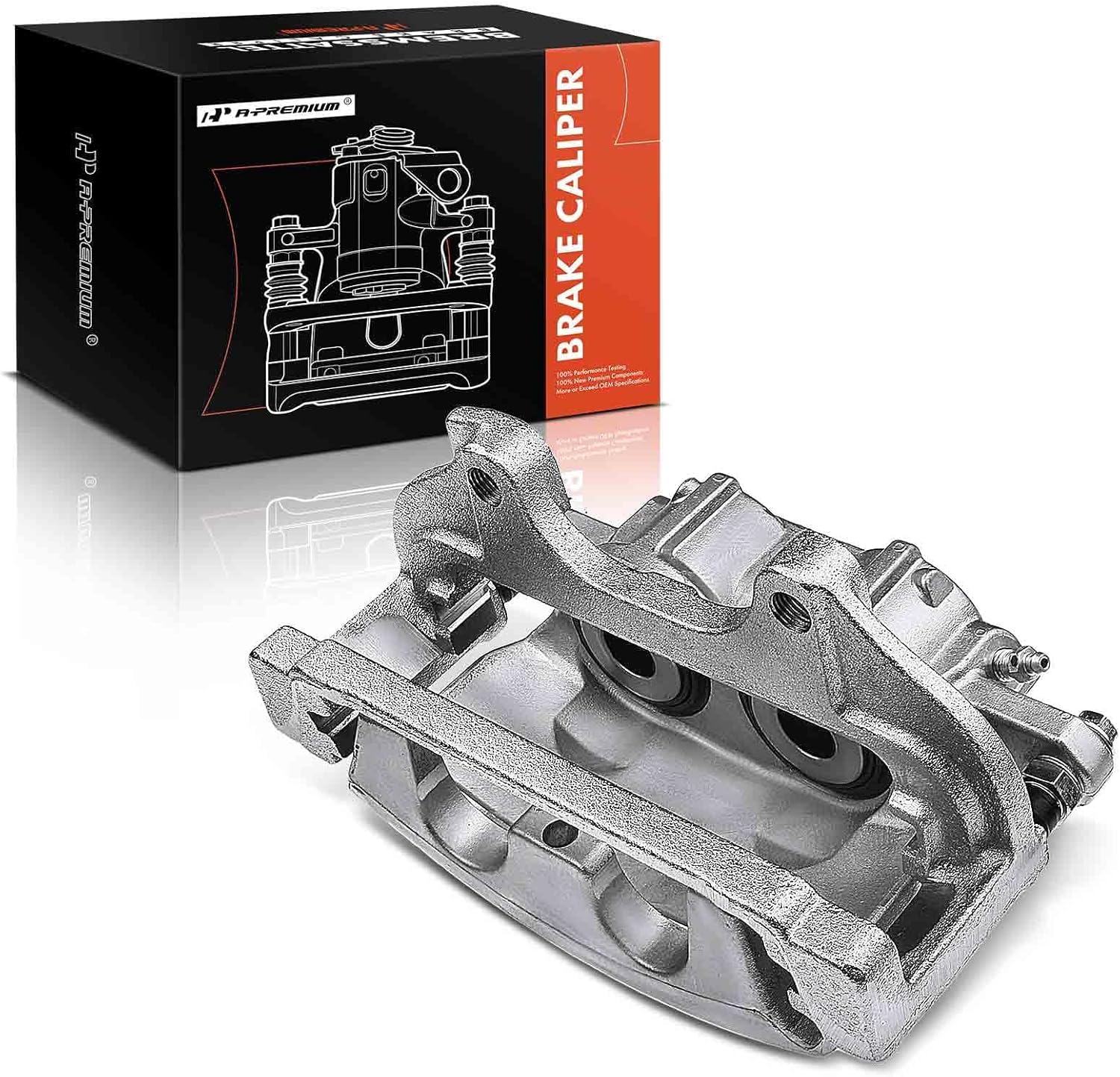A-Premium Disc Brake Caliper Assembly with Bracket Compatible with Select Chrysler and Dodge Models - 200 2013-2014, 300 2012-2020, Avenger 2013-2014, Challenger & Charger 2012-2020 - Front