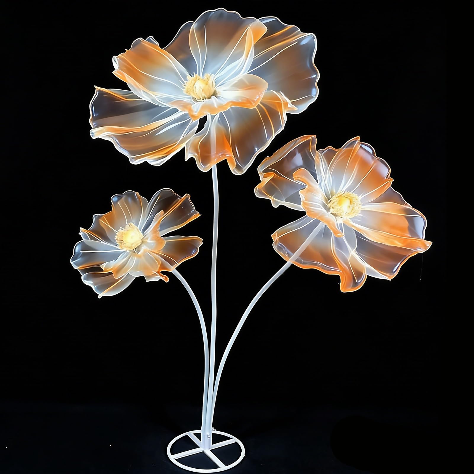 Fleurs artificielles en soie pour grand centre de table de mariage et décor de bureau chic