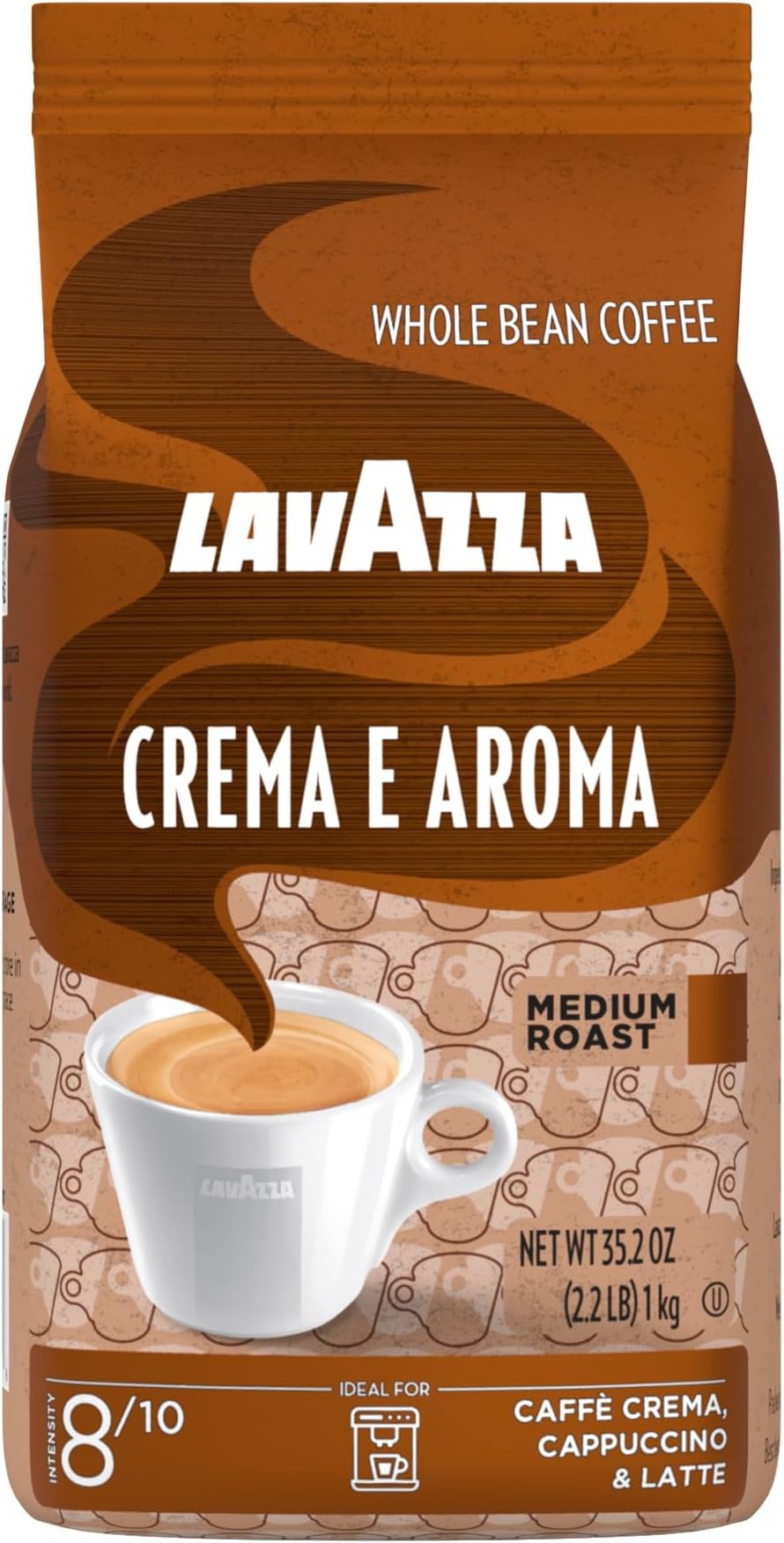 Lavazza L'Espresso Gran Crema Whole Bean Coffee Blend, Medium Espresso Roast, 2.2-Pound Bag