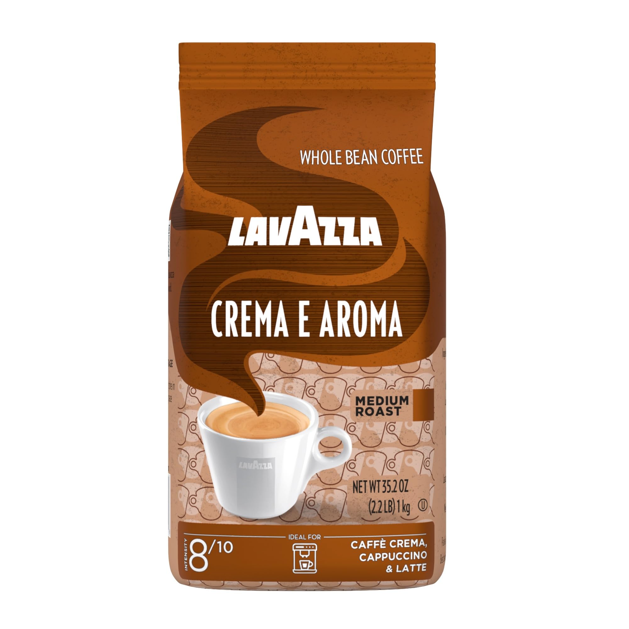 Lavazza L'Espresso Gran Crema Whole Bean Coffee Blend, Medium Espresso Roast, 2.2-Pound Bag