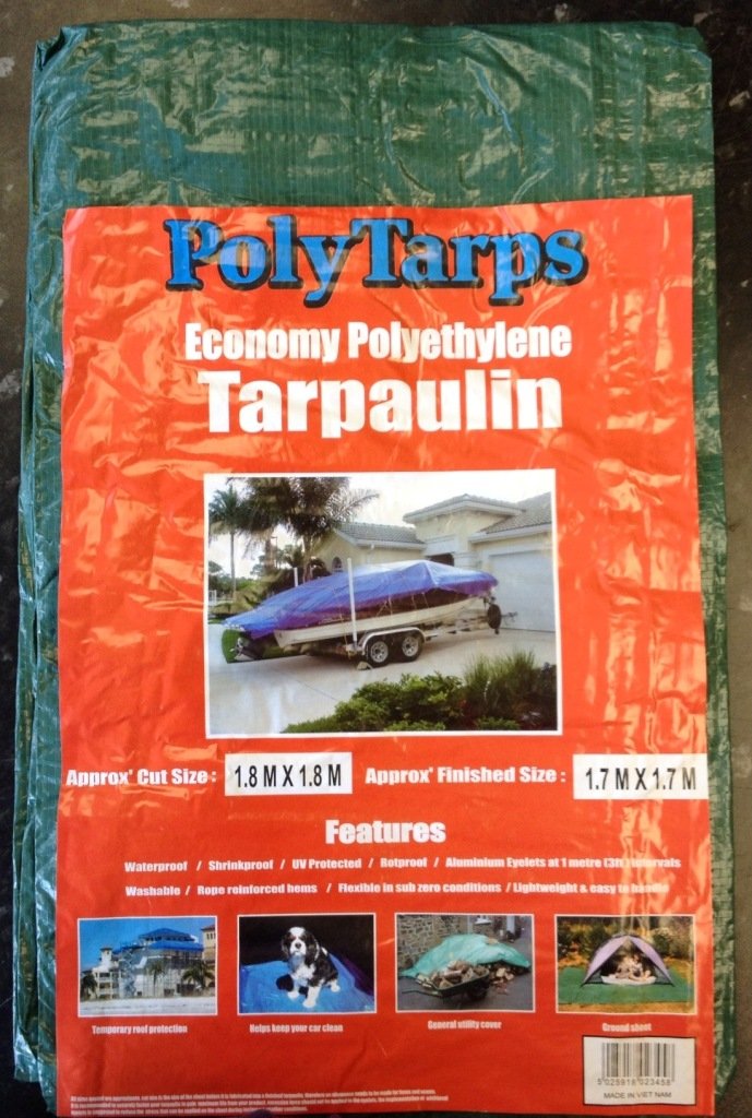 Waterproof Tarpaulin Ground Sheet Tent Camping Dust Cover Tarp 4.5m x 6.0m GREEN