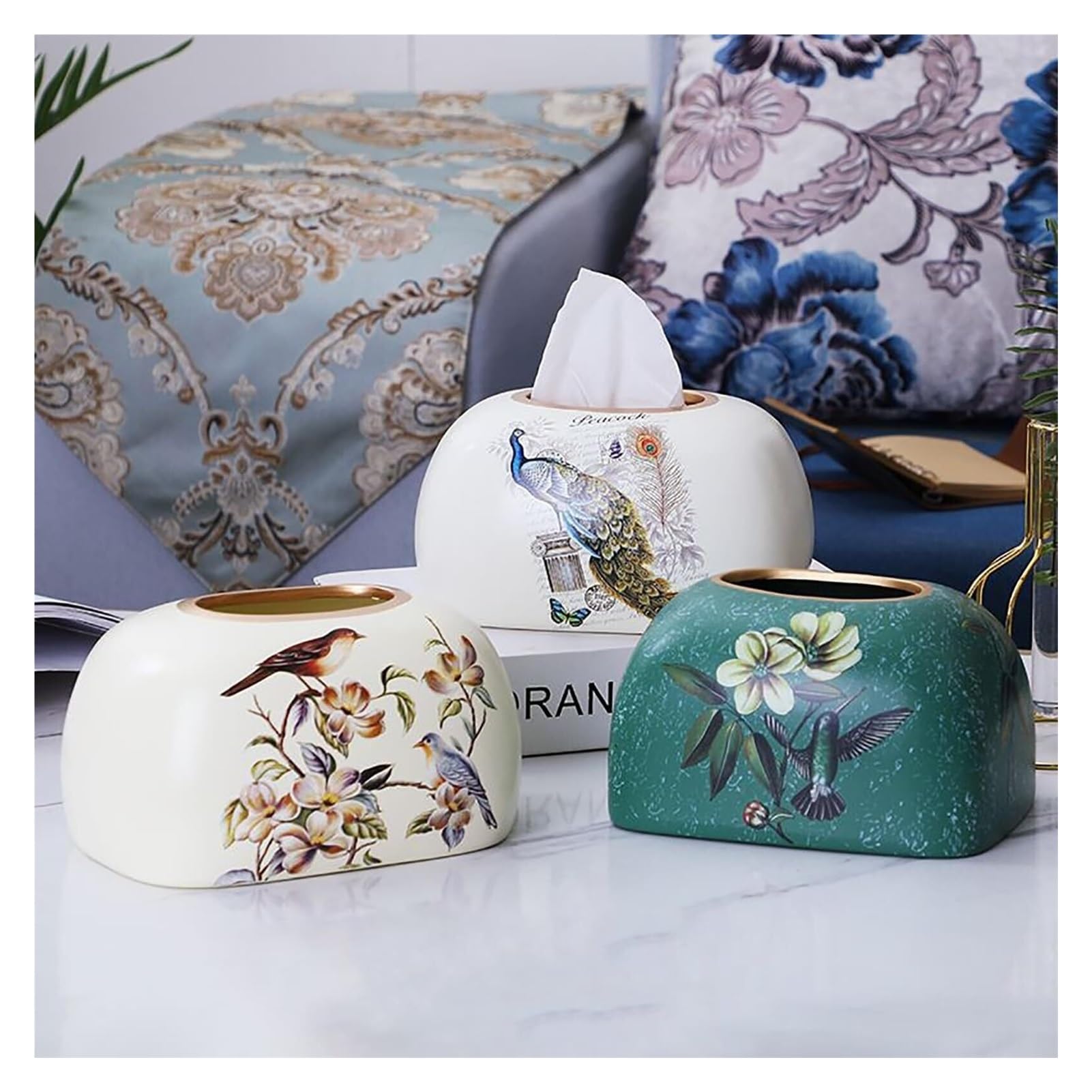 Kosmetiktuch-Spenderbox Tissue Box Cover Holder Rectangular Dispenser Paper Case Home Decor Must-Haves für die Wohnung(G)