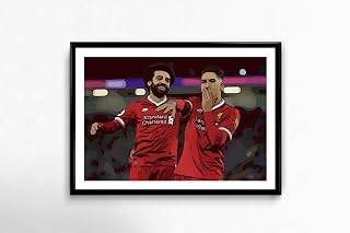 Roberto Firmino + Mohamed Salah/Liverpool FC/Poster/Print