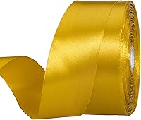Vista 33 de Cinta de satén sólida de 1 pulgada de oro champagne, 50 yardas de cinta de tela para manualidades, envoltura de regalos, ramos florales, decoración