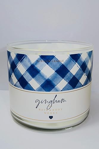 Miniatura 2 de Bath and Body Works - Vela de 3 mechas de Gingham de 14.5 onzas con tiempo de combustión de 25-45 horas