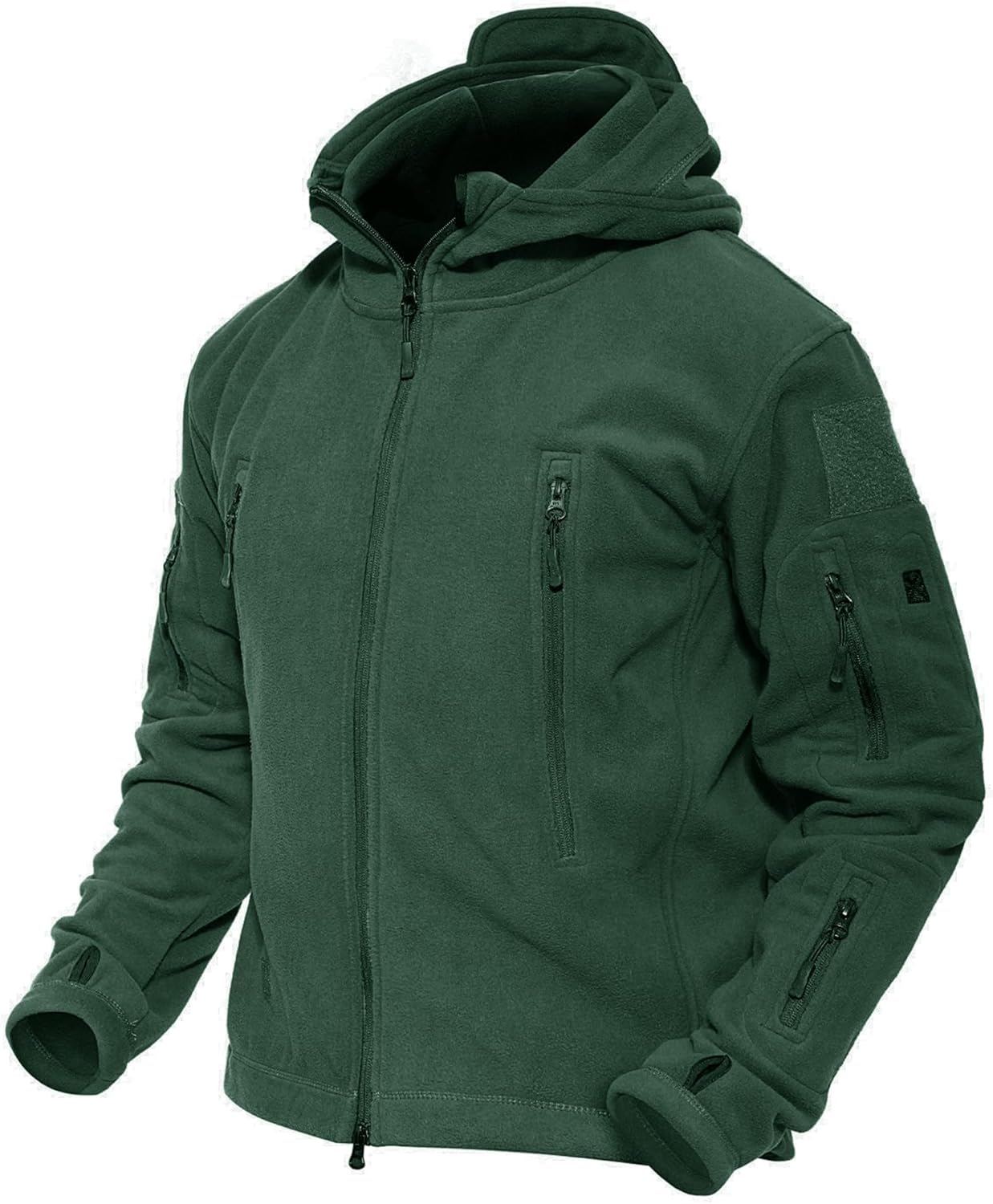 MAGCOMSEN Men's Military Tactical Jacket Warm Fleece Hoodies Sport Outdoor Winter Coats Windbreaker