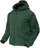 Vista 16 de MAGCOMSEN - Chaqueta táctica militar de hombre con capucha de lana caliente, chaquetas deportivas al aire libre, abrigos de invierno, cortavientos
