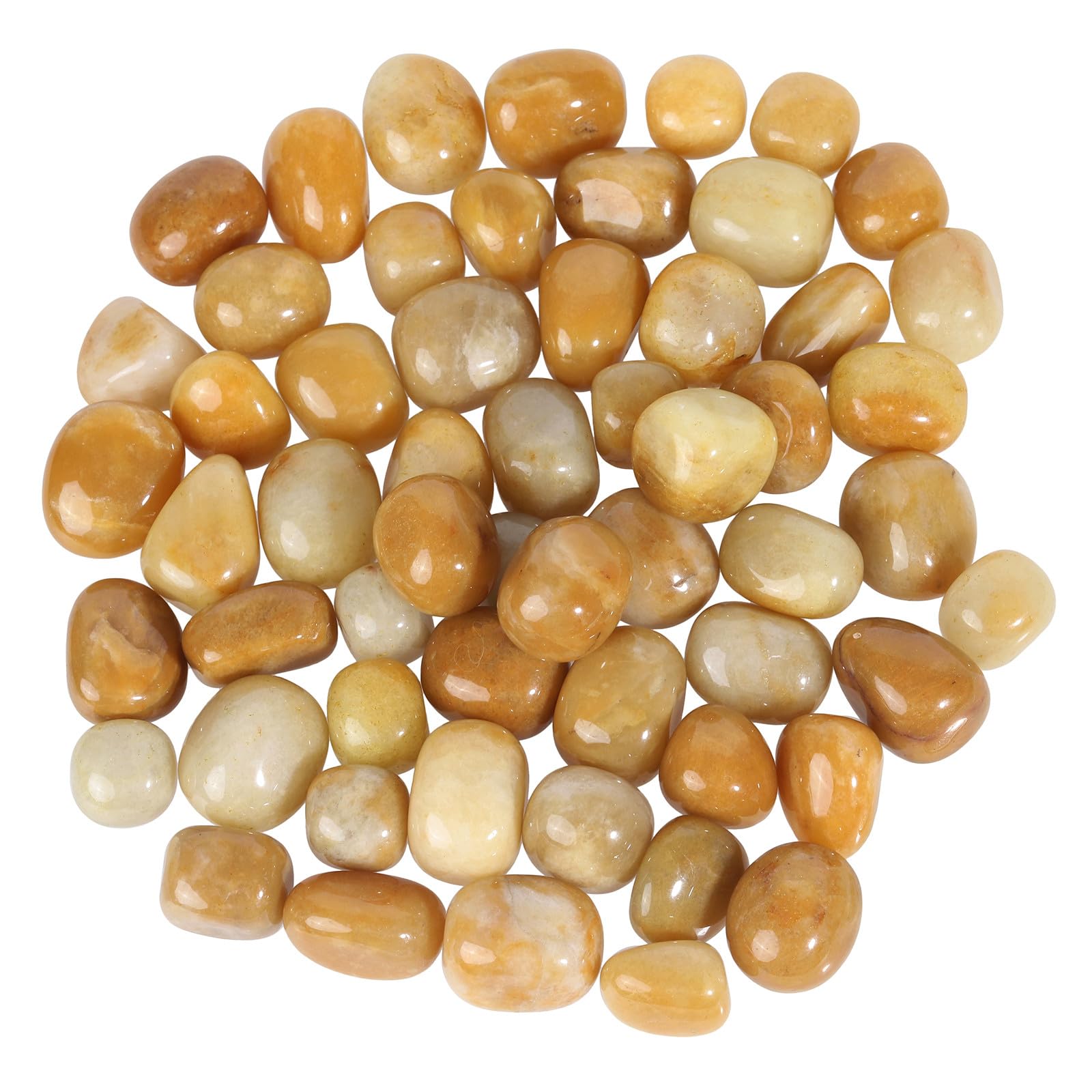 Nupuyai 1lb Yellow Jade Crystal Stone Set