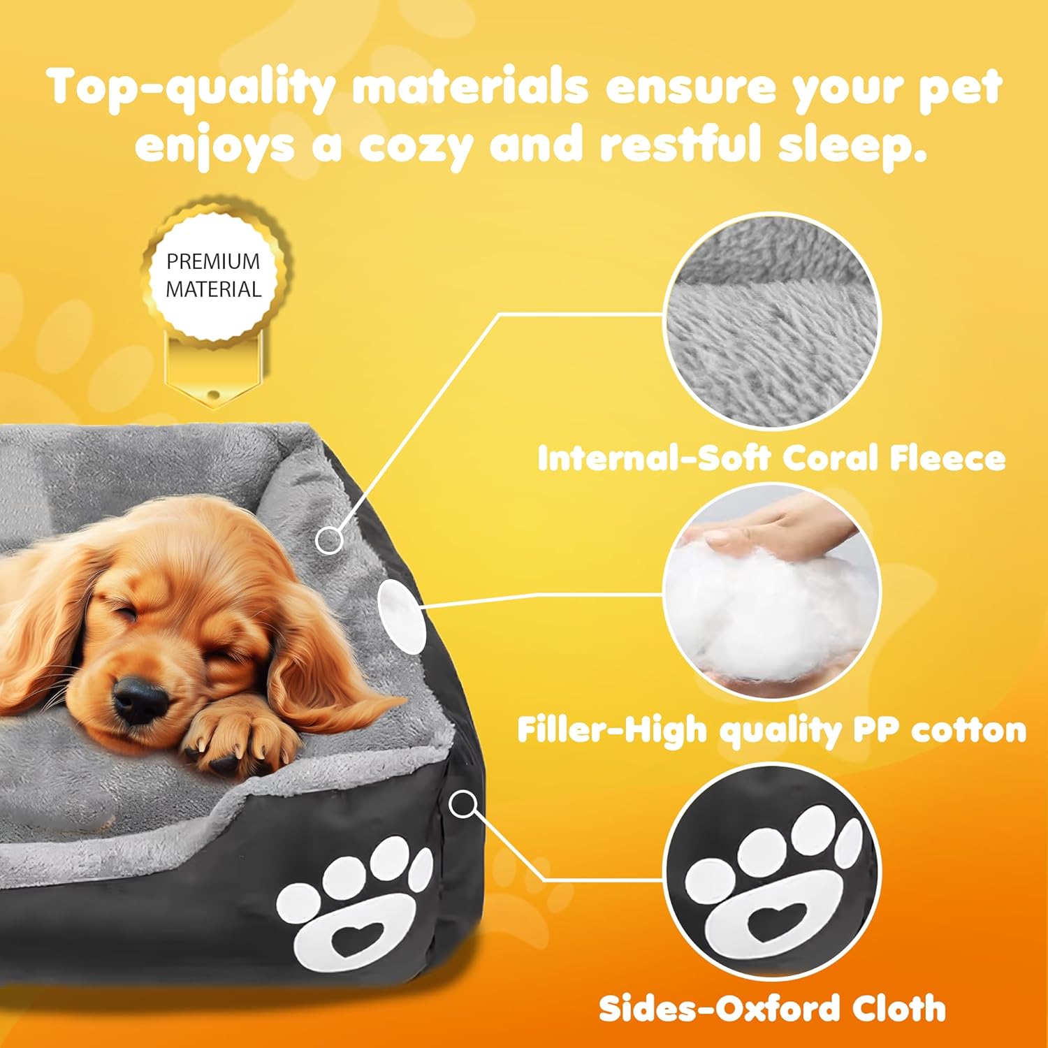 review Small Dog Bed Washable – 23 Inch Puppy Bed for Small Dogs – Cute Dog & Cat Bed with Anti-Slip Backing for Indoor & Outdoor Use – Extra Soft Dog Sofa Bed for Small Dog & Other Pets
