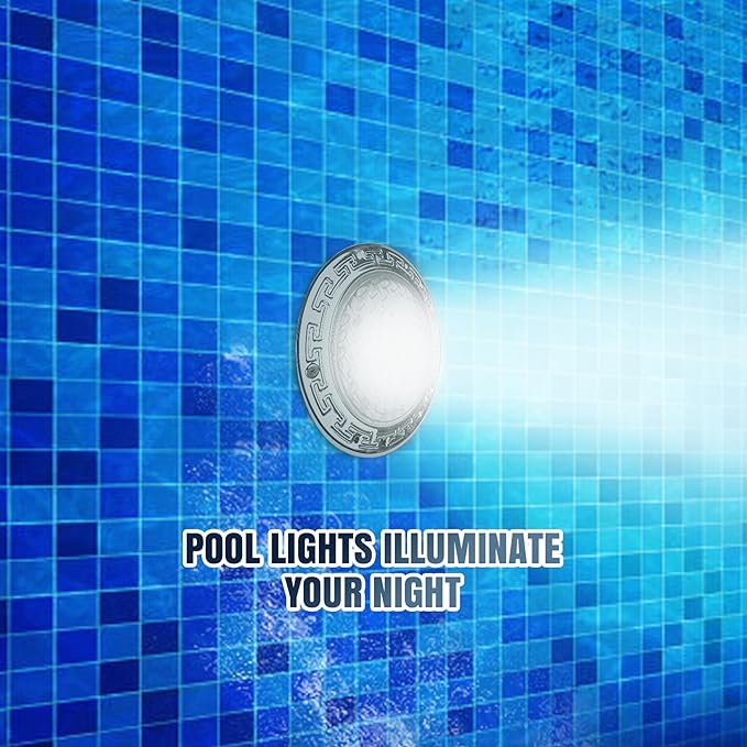 Luz LED para Piscina 10 Pulgadas 35W 120V Ac Blanco Frío con Cable 50FT miniatura 4