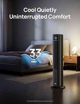 DREO Evaporative Air Swamp Cooler, 43 Cooling Fans that Blow Cold Air 2025 Upgraded, 85 Oscillating Floor Fan for Bedroom, Easy Cleaning, APP Control, Ice Packs, 4 Speeds & 4 Modes, Matte Black