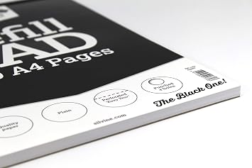Silvine 160 Page A4 Refill Pad, Head Bound and Punched 4 Holes. Plain White Pages. Ref A4RPP