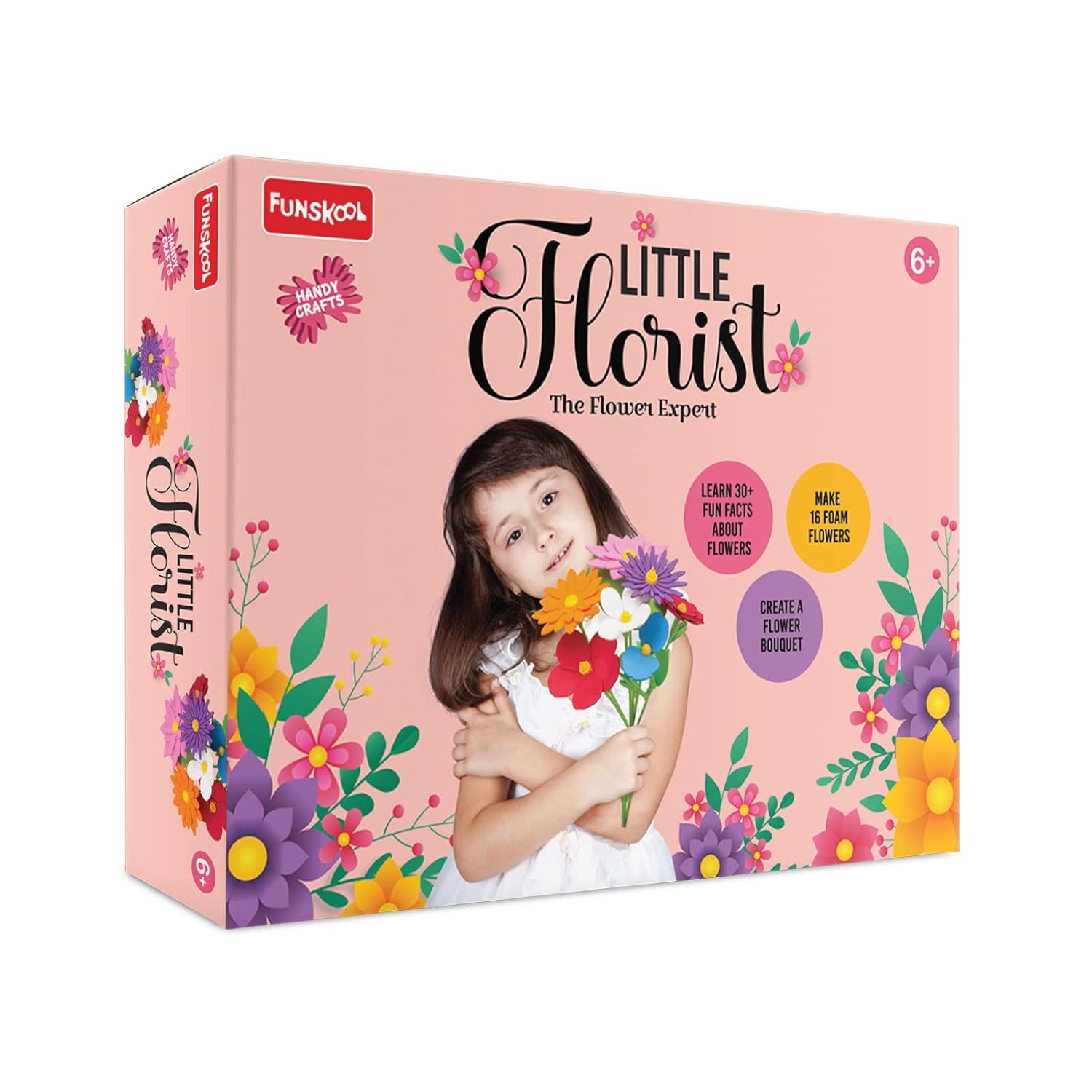 Buy Funskool Handyfcrafts Little Florist,Make 16 Foam Flowers,30