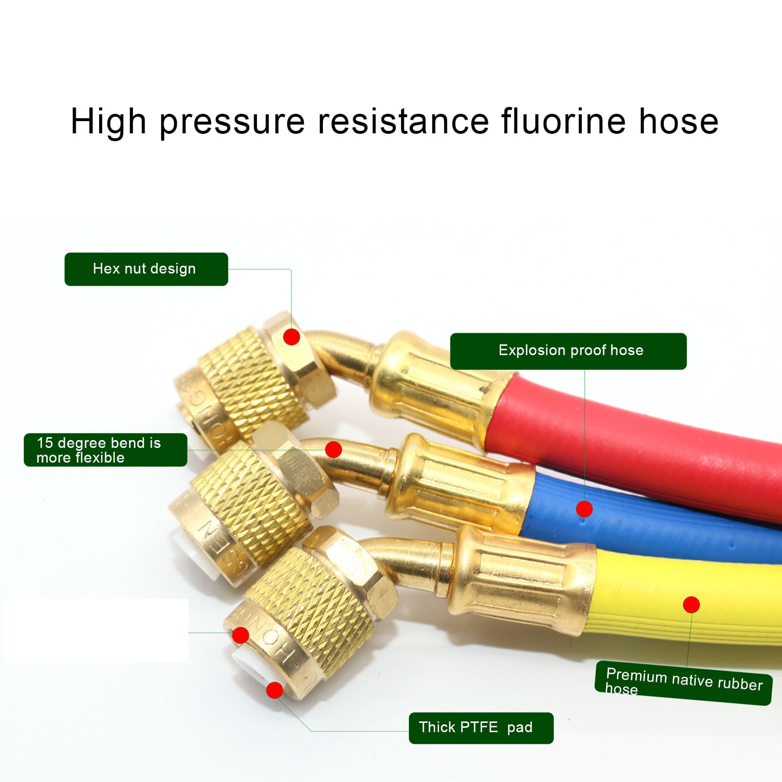 Klimaanlagen‑Manometer‑Satz Duale Manometer 500psi 800psi Doppelschicht‑Stoßschutz Explosionsgeschützte Linse Klimaanlagen‑Lade‑Set für R600 R290 R410a R32‑Systeme
