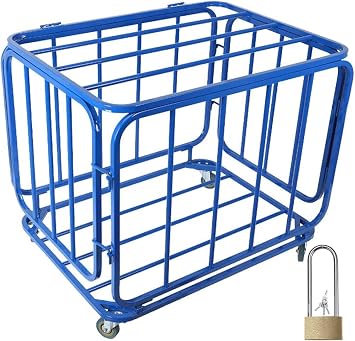 Metal Rolling Ball Cart With Wheels - Heavy Duty Folding Cage For Organize Footballs, Volleyball, Tennis Balls - Ideal Storage Rack For School, KindergartenSize90x70x80cm/35.4x27.6x31.5in