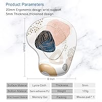 Vista 5 de ITNRSIIET Alfombrilla para mouse, alfombrilla de mouse con reposamuñecas, alfombrilla de mouse para mouse inalámbrico, ergonómica, bonita