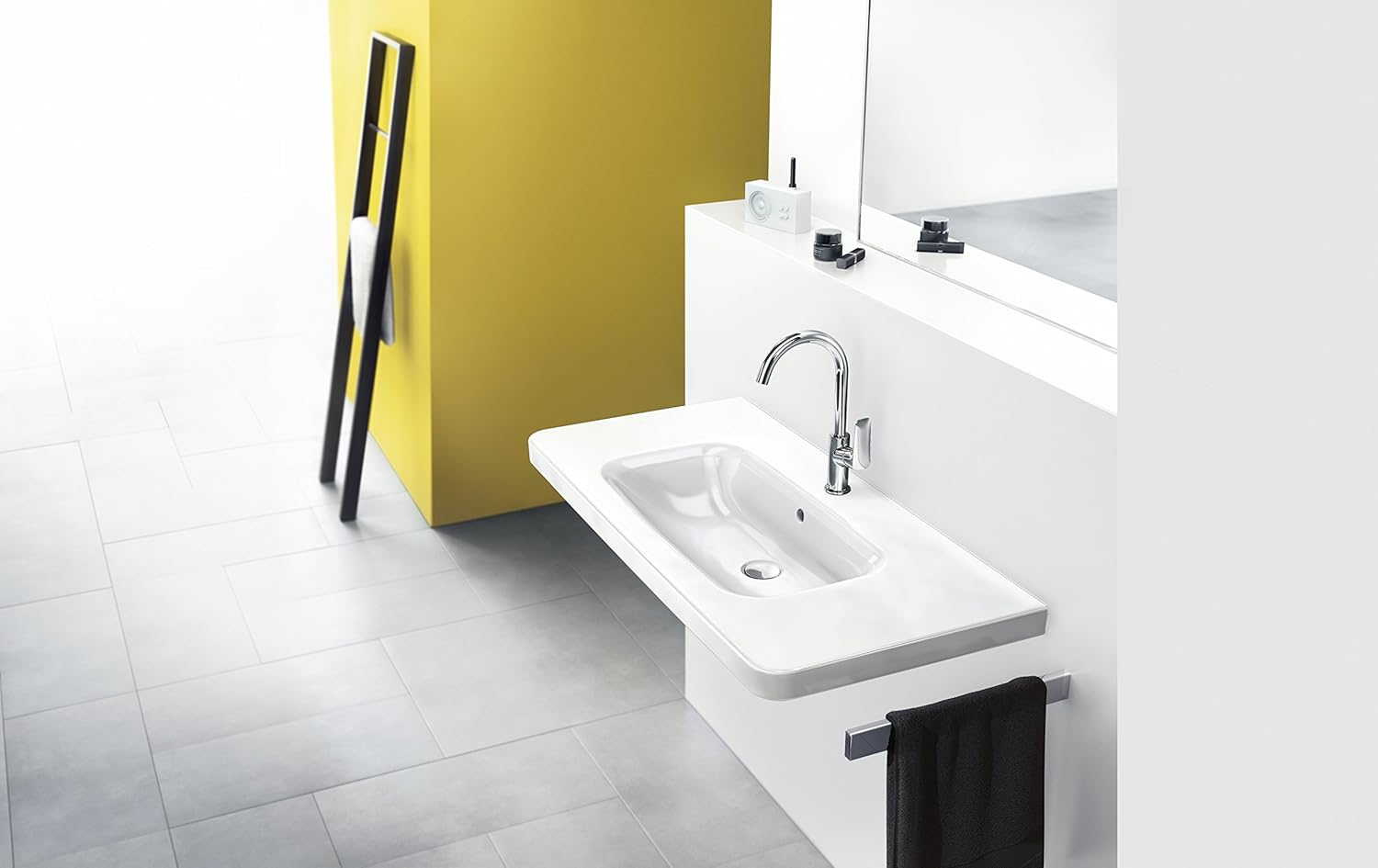 hansgrohe 71131000 Logis Basin tap 210, Swivel spout, Without Waste, Chrome, Silver, Height 21 cm