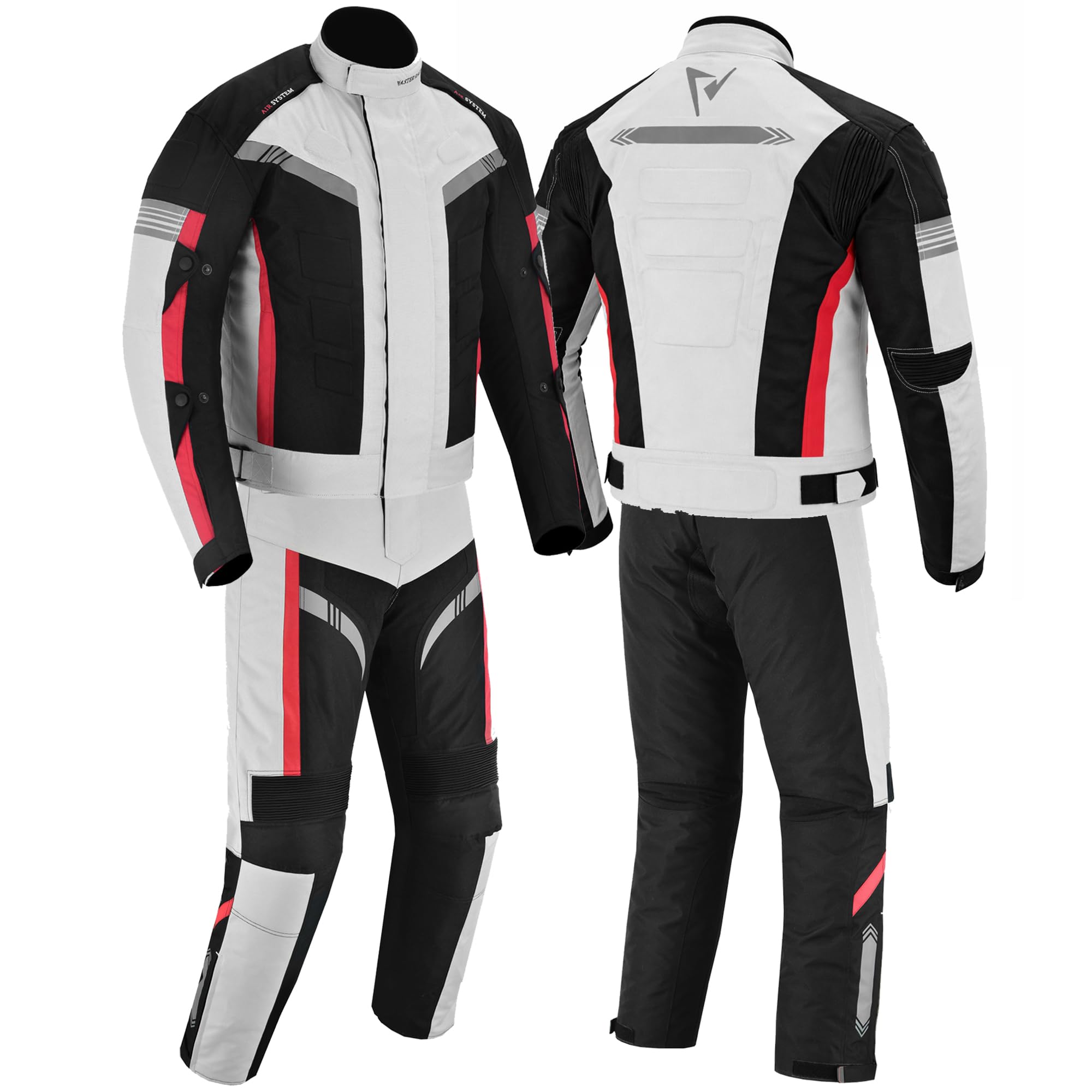 2-teiliger Motorrad-Cordura-Anzug für Herren, Biker-Rennanzug, wasserdichte Schutzjacke mit Hose und CE-Protektoren